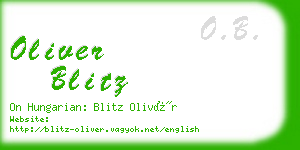 oliver blitz business card